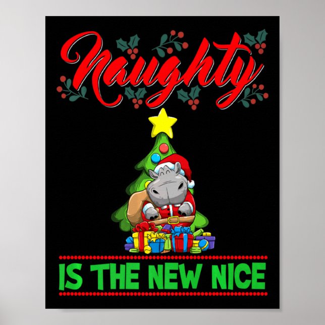 Affiche Naughty Is The New Nice Christmas Santa Xmas Premi (Devant)
