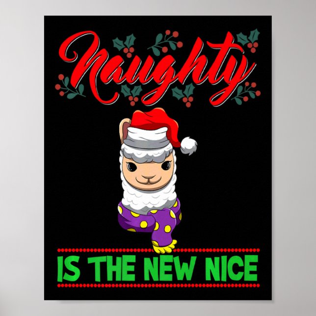Affiche Naughty Is The New Nice Christmas Santa Xmas Premi (Devant)