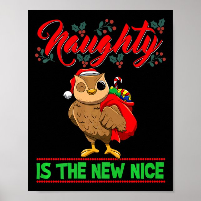 Affiche Naughty Is The New Nice Christmas Santa Xmas Premi (Devant)