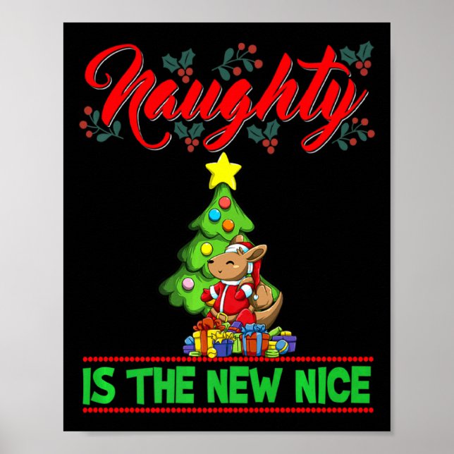 Affiche Naughty Is The New Nice Christmas Santa Xmas Premi (Devant)