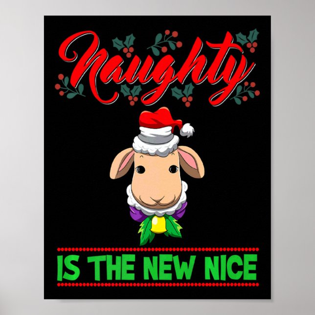 Affiche Naughty Is The New Nice Christmas Santa Xmas Premi (Devant)