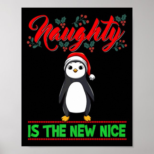 Affiche Naughty Is The New Nice Christmas Santa Xmas Premi (Devant)