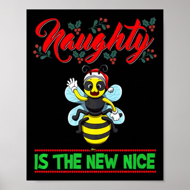 Affiche Naughty Is The New Nice Christmas Santa Xmas Premi (Devant)