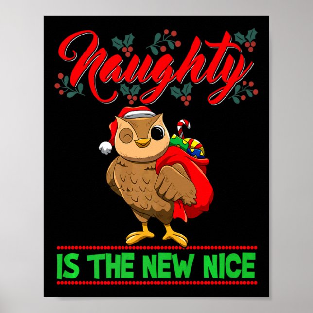 Affiche Naughty Is The New Nice Christmas Santa Xmas Premi (Devant)