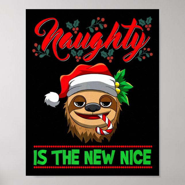 Affiche Naughty Is The New Nice Christmas Santa Xmas Premi (Devant)