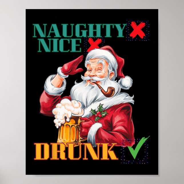 Affiche Naughty Nice Drunk (Devant)