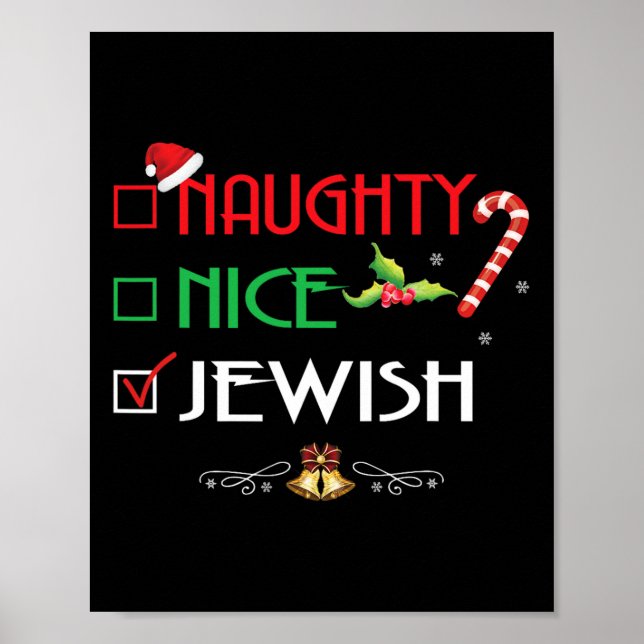 Affiche Naughty Nice Groupe Juif Correspondant Cadeaux de  (Devant)