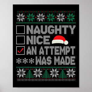 Affiche Naughty Nice Une Tentative A Été Faite Mal Noël