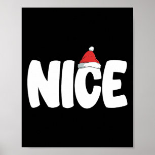 Affiche Naughty Ou Nice Drôle Correspondant Famille De Noë