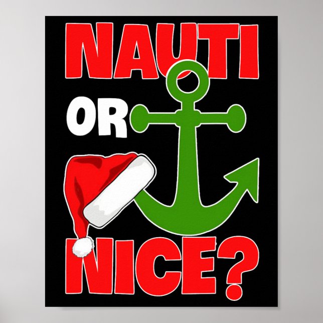 Affiche Nauti Naugty Ou Nice Père Noël Xmas Croisière Sai (Devant)