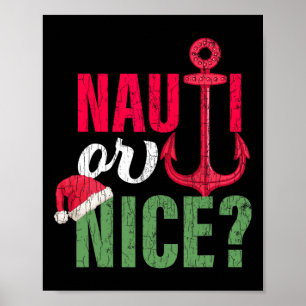 Affiche Nauti ou gentil Père Noël drôle de Noël en juillet