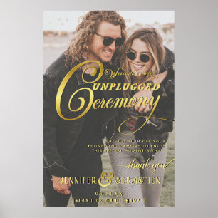 Affiche Nautical Beach Unplugged Ceremony Mariage photo