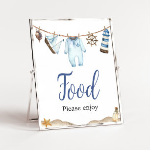 Affiche Nautical Sailor Ahoy Baby shower