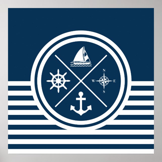 Affiche Nautical themed design (Devant)