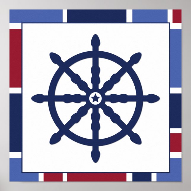 Affiche Nautical Wave Nursery Wheel (Devant)