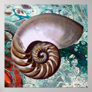 Affiche Nautilus, Nautilus Imprimer, Art, Nautilus