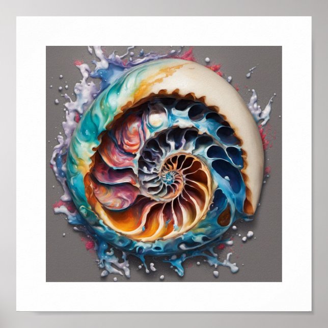Affiche Nautilus Shell Sea World (Devant)