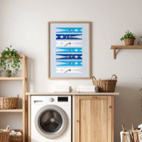 Nautique Bleu Vêtements Pins Salle de blanchisseri