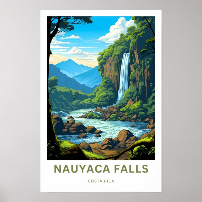 Affiche Nauyaca Falls Costa Rica Imprimer (Devant)