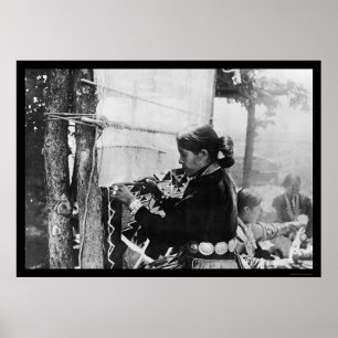 Affiche Navajo Indian Weaver 1912