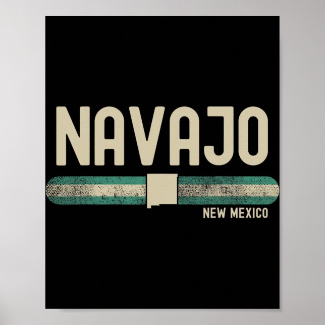 Affiche Navajo Nm New Mexico Travel &amp; 80s Style  (Devant)