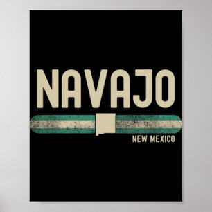 Affiche Navajo Nm Nouveau-Mexique Voyage & Style 80s