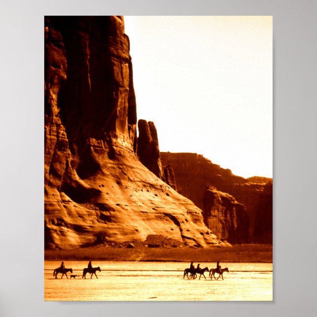 Affiche Navajo Riders In Canyon De Chelly 1904 (Devant)