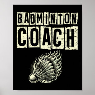 Affiche Navette Badminton Coach Racket