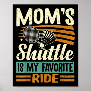 Affiche Navette Badminton Moms - Enfants Aimant Mère