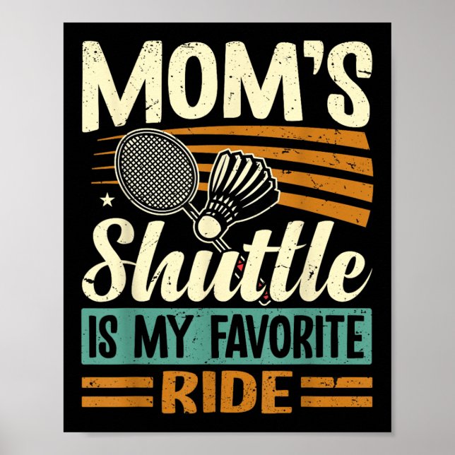 Affiche Navette Badminton Moms - Enfants Aimant Mère (Devant)