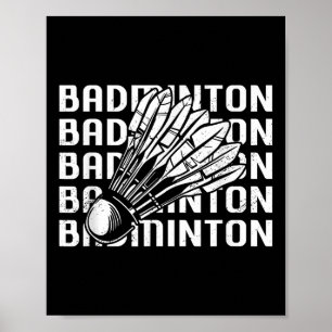 Affiche Navette Badminton Player 0