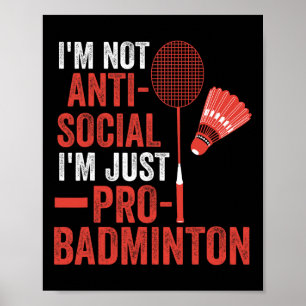 Affiche Navette Badminton Player 6