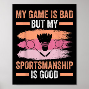 Affiche Navette Badminton Player 7