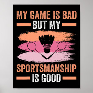 Affiche Navette Badminton Player 9