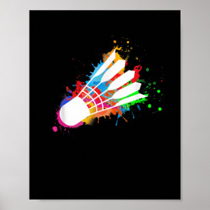 Affiche Navette colorée Badminton