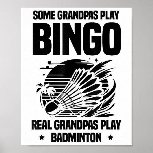 Affiche Navette de joueur de badminton à électrocardiogram (Devant)