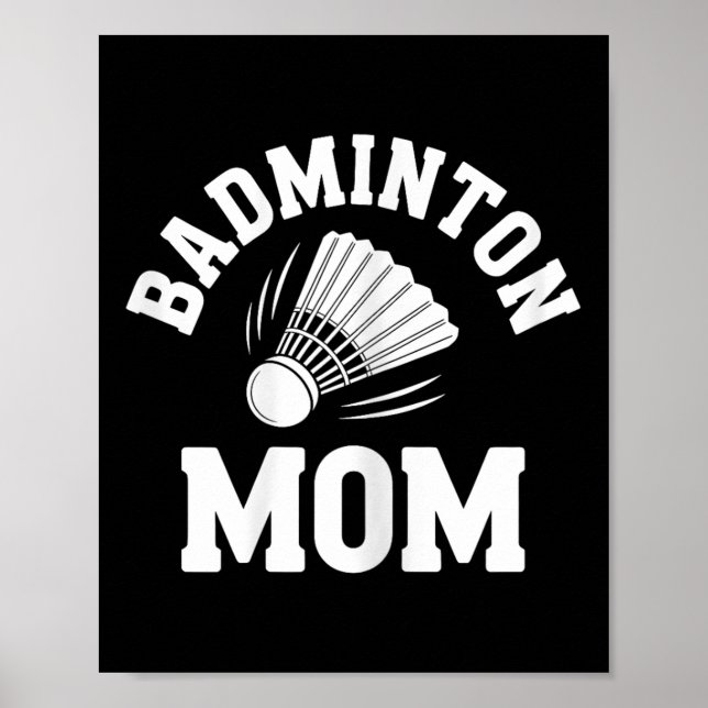 Affiche Navette de maman de badminton drôle de badminton  (Devant)