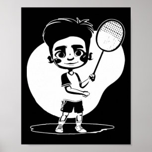 Affiche Navette de sport Badminton Boy Racket