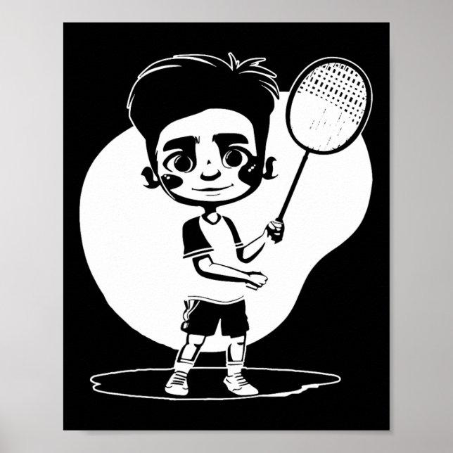 Affiche Navette de sport Badminton Boy Racket (Devant)