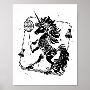 Affiche Navette du joueur de badminton