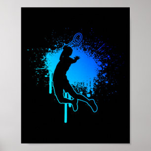 Affiche Navette du joueur de badminton de squash