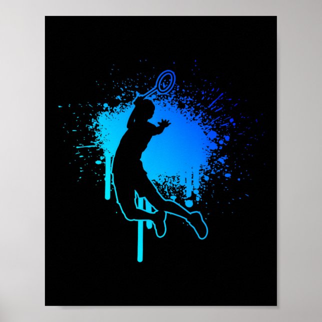 Affiche Navette du joueur de badminton de squash (Devant)