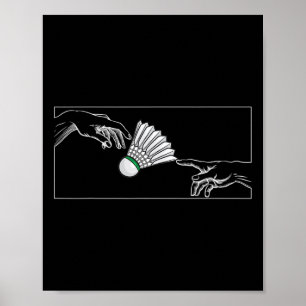 Affiche Navette En Main Pour Les Joueurs De Badminton À Ba