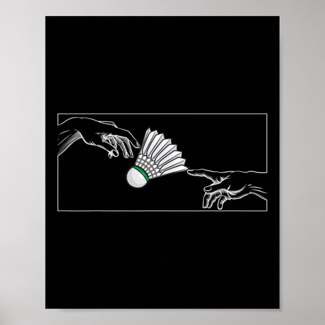 Affiche Navette En Main Pour Les Joueurs De Badminton À Ba (Devant)