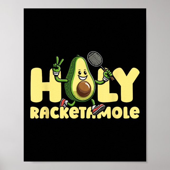 Affiche Navette Racket - Team Badminton Avocado Holy Racke (Devant)
