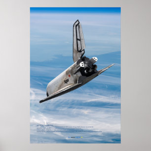 Affiche Navette soviétique Buran au-dessus de la planète T