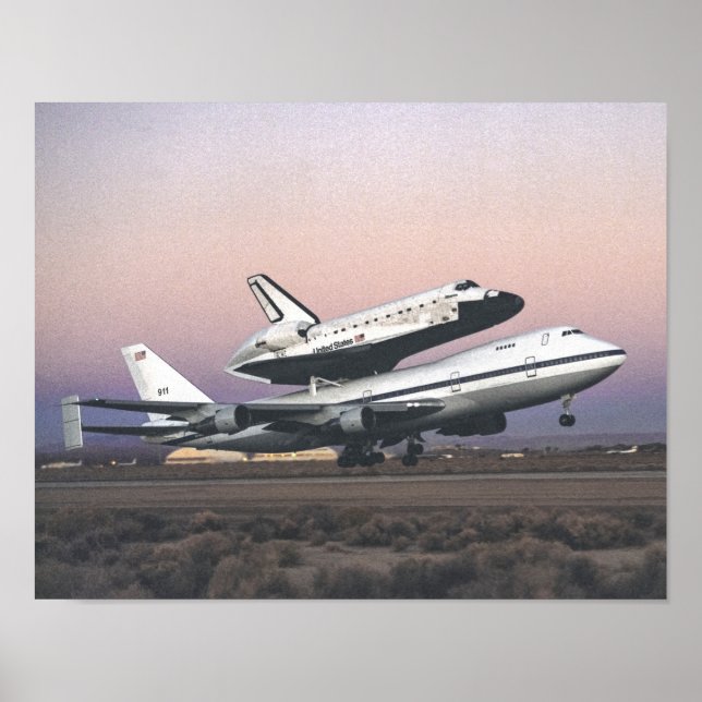 Affiche Navette spatiale Atlantis Atop Nasa's 747 (Devant)