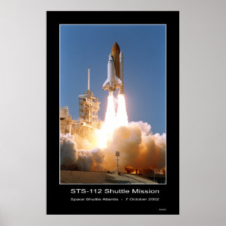 Affiche Navette spatiale Atlantis Blast-off - 7 octobre 20