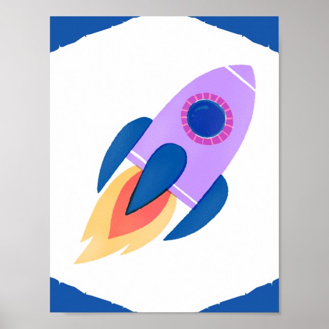 Affiche Navette Spatiale Blast Off Left (Devant)
