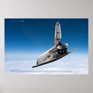 Affiche Navette spatiale Bourane : Descente dans les nuage